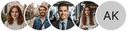 Plusieurs avatars de profils d'investisseurs sur le bloc d'examen du trading Cygne Rendecto